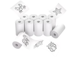 Papier termiczny do mini drukarki samoprzylepny 55 mm 5 rolek szybki druk