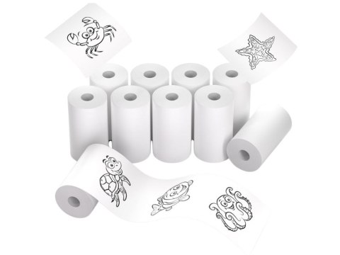 Papier termiczny do mini drukarki samoprzylepny 55 mm 5 rolek szybki druk Papier termiczny do mini drukarki samoprzylepny 55 mm 5 rolek szybki druk