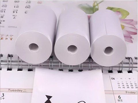 Papier termiczny do mini drukarki samoprzylepny 55 mm 5 rolek szybki druk Papier termiczny do mini drukarki samoprzylepny 55 mm 5 rolek szybki druk