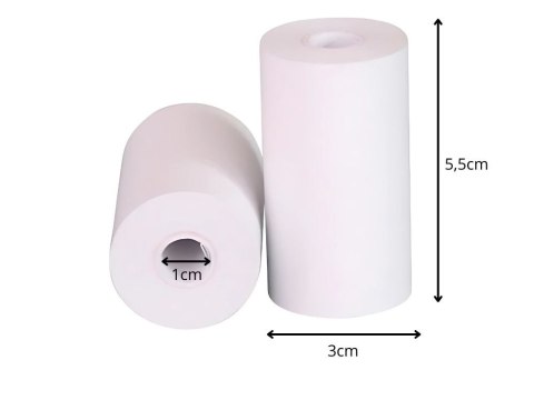 Papier termiczny do mini drukarki samoprzylepny 55 mm 5 rolek szybki druk Papier termiczny do mini drukarki samoprzylepny 55 mm 5 rolek szybki druk