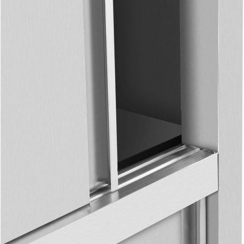 SZAFA GASTRONOMICZNA MAGAZYNOWA ZE STALI NIERDZEWNEJ DRZWI SUWANE 120 KG 100 X 50 X 180 CM SZAFA GASTRONOMICZNA MAGAZYNOWA ZE STALI NIERDZEWNEJ DRZWI SUWANE 120 KG 100 X 50 X 180 CM