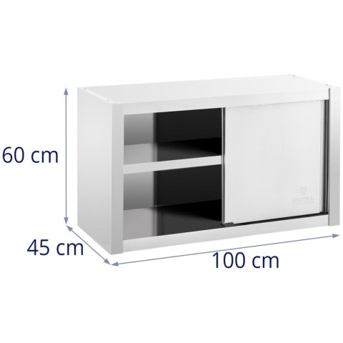 SZAFA ŚCIENNA GASTRONOMICZNA Z DRZWIAMI PRZESUWANYMI STAL 100 X 45 X 60 CM SZAFA ŚCIENNA GASTRONOMICZNA Z DRZWIAMI PRZESUWANYMI STAL 100 X 45 X 60 CM