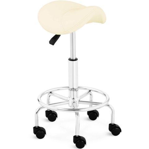 TABORET STOŁEK HOKER KOSMETYCZNY SIODŁOWY NA KÓŁKACH FRANKFURT DO 150 KG BEŻOWY TABORET STOŁEK HOKER KOSMETYCZNY SIODŁOWY NA KÓŁKACH FRANKFURT DO 150 KG BEŻOWY