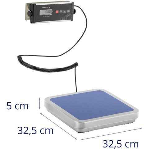 WAGA POCZTOWA PLATFORMOWA DO PACZEK LISTÓW Z ZEWNĘTRZNYM LCD 31.5 X 32.5 150 KG/ 0.05 KG WAGA POCZTOWA PLATFORMOWA DO PACZEK LISTÓW Z ZEWNĘTRZNYM LCD 31.5 X 32.5 150 KG/ 0.05 KG