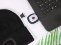 CZAPKA ZIMOWA JESIENNA Z LATARKĄ LAMPKĄ LED CZARNA USB 3 TRYBY ŚWIECENIA