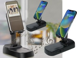 Głośnik stojak pod telefon uchwyt teleskopowy bluetooth powerbank podstawka