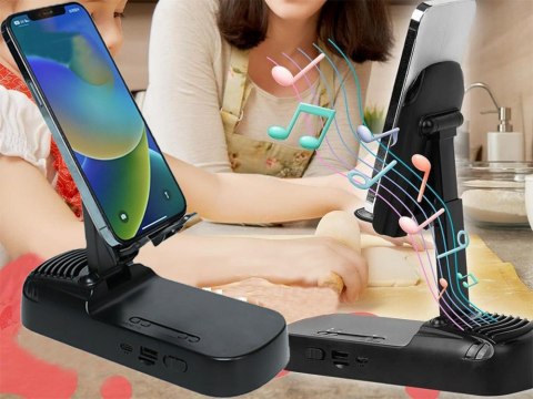 Głośnik stojak pod telefon uchwyt teleskopowy bluetooth powerbank podstawka Głośnik stojak pod telefon uchwyt teleskopowy bluetooth powerbank podstawka