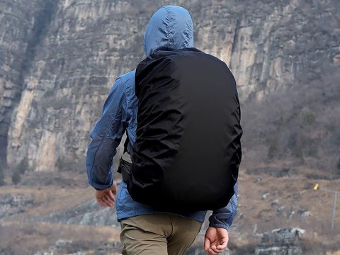 Pokrowiec na plecak wodoodporny przeciwdeszczowy 35l trekkingowy outdoor Pokrowiec na plecak wodoodporny przeciwdeszczowy 35l trekkingowy outdoor