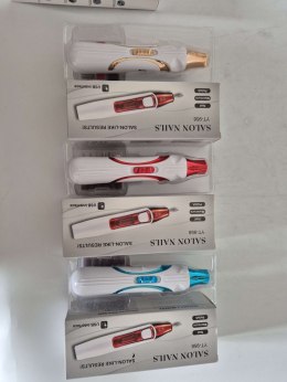 Frezarka do paznokci zestaw frezy rolki do żelu i hybryd bezprzewodowa usb