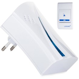 Dzwonek bezprzewodowy sieciowy 150m melodie led