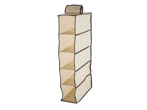 Organizer do szafy wisząca półka z 5 półkami 70cm Organizer do szafy wisząca półka z 5 półkami 70cm