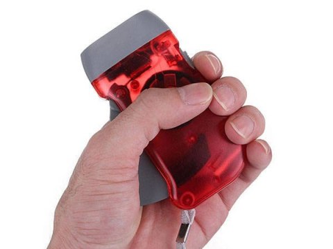 Dynamo latarka kinetyczna 3 led lampka akumulator Dynamo latarka kinetyczna 3 led lampka akumulator