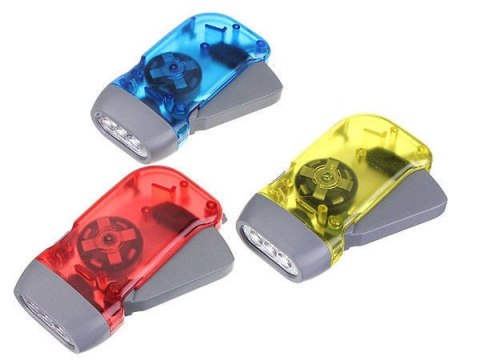 Dynamo latarka kinetyczna 3 led lampka akumulator Dynamo latarka kinetyczna 3 led lampka akumulator