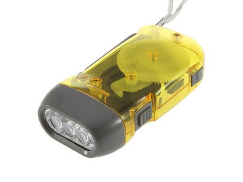 Dynamo latarka kinetyczna 3 led lampka akumulator Dynamo latarka kinetyczna 3 led lampka akumulator