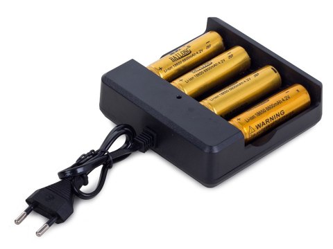 Ładowarka do ogniw akumulatorów 4x 18650 led Ładowarka do ogniw akumulatorów 4x 18650 led