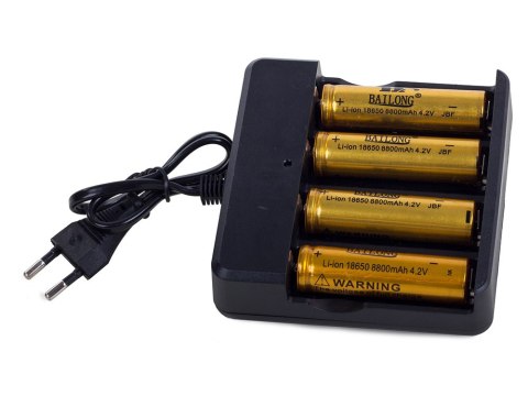 Ładowarka do ogniw akumulatorów 4x 18650 led Ładowarka do ogniw akumulatorów 4x 18650 led