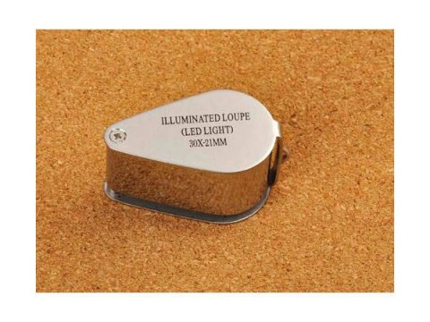Lupa kieszonkowa jubilerska składana 2led 30x 21mm Lupa kieszonkowa jubilerska składana 2led 30x 21mm