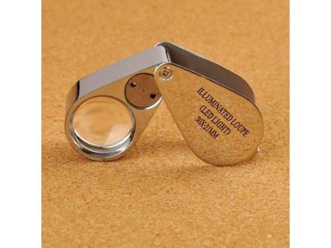 Lupa kieszonkowa jubilerska składana 2led 30x 21mm Lupa kieszonkowa jubilerska składana 2led 30x 21mm