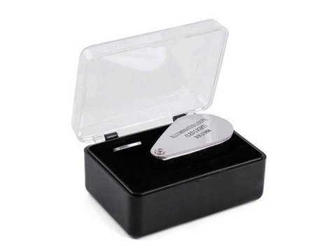 Lupa kieszonkowa jubilerska składana 2led 30x 21mm Lupa kieszonkowa jubilerska składana 2led 30x 21mm