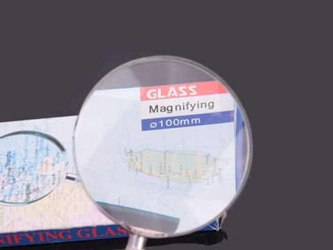 Lupa klasyczna szkło powiększające 100mm metalowa Lupa klasyczna szkło powiększające 100mm metalowa