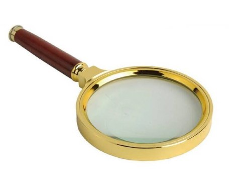 Lupa ręczna klasyczna 60 mm złota szkło elegancka Lupa ręczna klasyczna 60 mm złota szkło elegancka