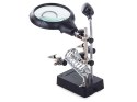 Lupa trzecia ręka 5 led uchwyt 2,5x 90mm lutowania