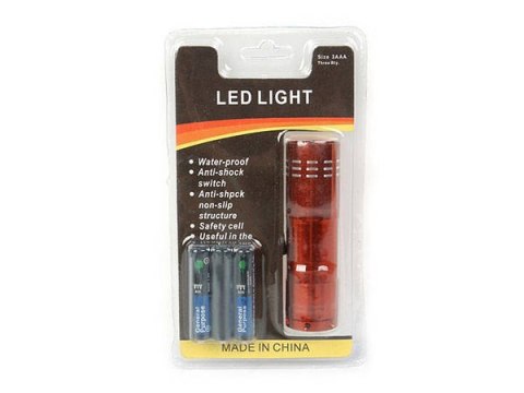 Mini latarka 9 led latarki 15-9 diodowa brelok Mini latarka 9 led latarki 15-9 diodowa brelok