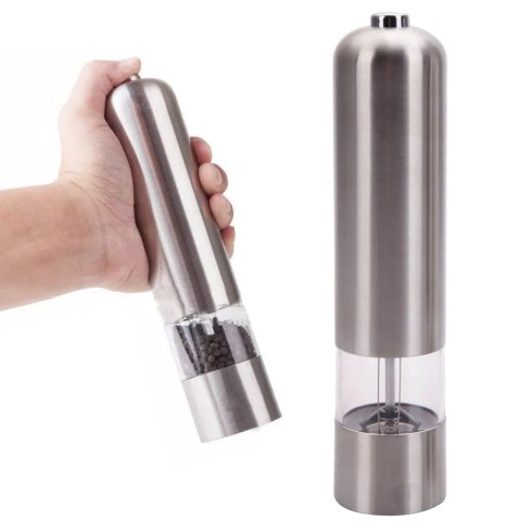 Młynek elektryczny do pieprzu inox Młynek elektryczny do pieprzu inox