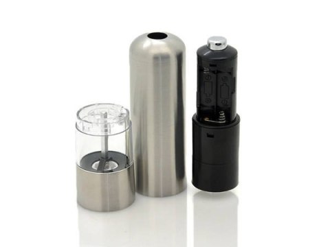 Młynek elektryczny do pieprzu inox Młynek elektryczny do pieprzu inox