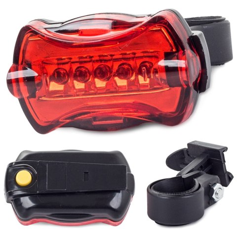 Lampka rower oświetlenie rowerowe tył tylna 5 led Lampka rower oświetlenie rowerowe tył tylna 5 led