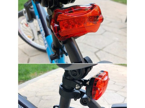 Lampka rower oświetlenie rowerowe tył tylna 5 led Lampka rower oświetlenie rowerowe tył tylna 5 led