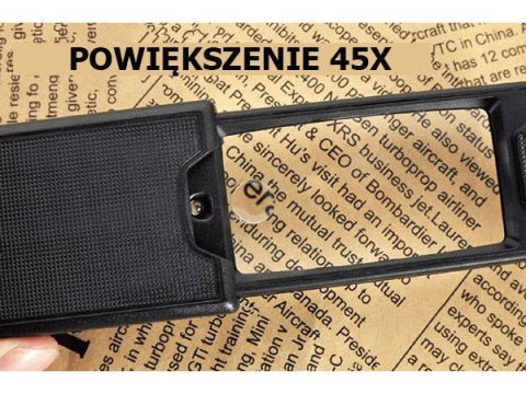 Lupa kieszonkowa jubilerska rozsuwana led uv 45x Lupa kieszonkowa jubilerska rozsuwana led uv 45x
