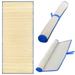 Mata plażowa słomiana koc leżak zwijana 60x170