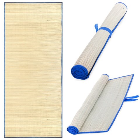 Mata plażowa słomiana koc leżak zwijana 60x170 Mata plażowa słomiana koc leżak zwijana 60x170