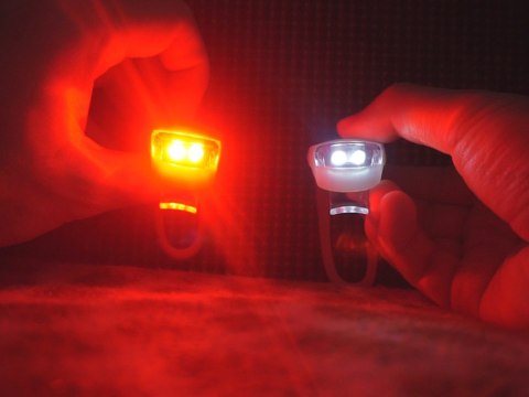 Oświetlenie rowerowe led przód tył 2szt silikon Oświetlenie rowerowe led przód tył 2szt silikon