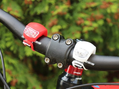 Oświetlenie rowerowe led przód tył 2szt silikon Oświetlenie rowerowe led przód tył 2szt silikon
