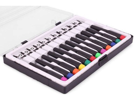 Wkrętaki precyzyjne torx 12 szt + etui śrubokręty Wkrętaki precyzyjne torx 12 szt + etui śrubokręty