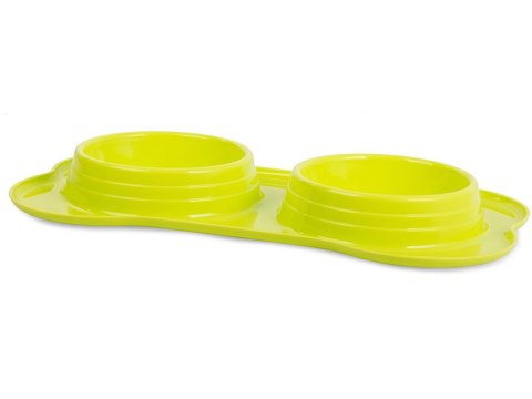 Miska podwójna dla psa kota na karmę 0,4 l x 2 Miska podwójna dla psa kota na karmę 0,4 l x 2