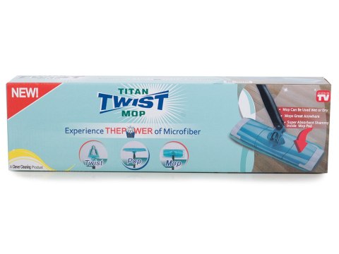 Mop płaski do mycia podłogi niekapiący titan twist Mop płaski do mycia podłogi niekapiący titan twist