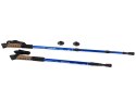 Kij nordic walking z korkową rączką kolor niebieski