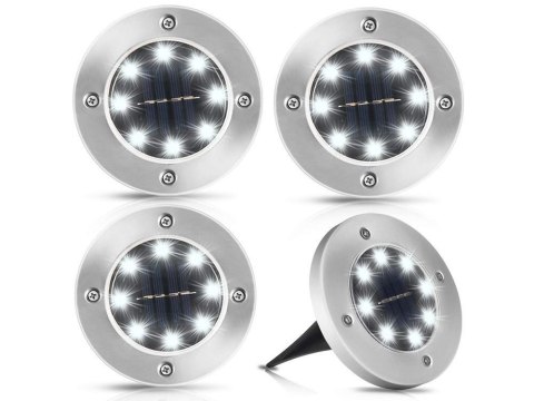 Lampki solarne gruntowe lampa ogrodowa 8 led 4 szt Lampki solarne gruntowe lampa ogrodowa 8 led 4 szt