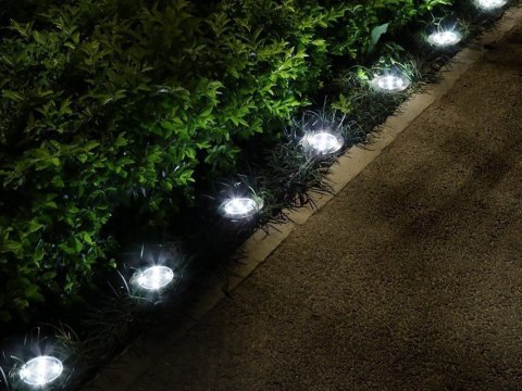 Lampki solarne gruntowe lampa ogrodowa 8 led 4 szt Lampki solarne gruntowe lampa ogrodowa 8 led 4 szt