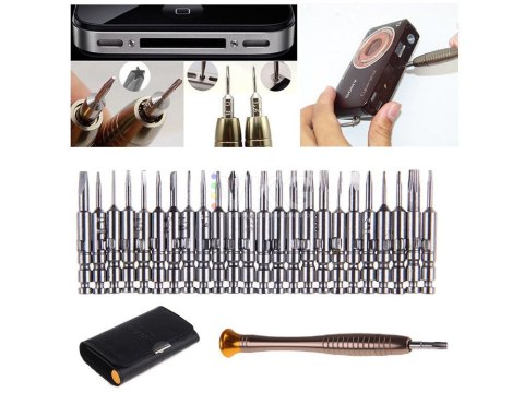 Wkrętaki magnetyczne precyzyjne 25 w 1 etui Wkrętaki magnetyczne precyzyjne 25 w 1 etui
