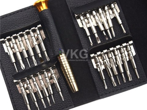 Wkrętaki magnetyczne precyzyjne 25 w 1 etui Wkrętaki magnetyczne precyzyjne 25 w 1 etui