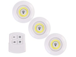 3x lampka cob bezprzewodowa lampa pilot na baterie