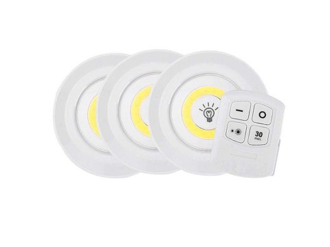 3x lampka cob bezprzewodowa lampa pilot na baterie 3x lampka cob bezprzewodowa lampa pilot na baterie