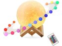 Lampka nocna księżyc kolorowa rgb usb akumulator