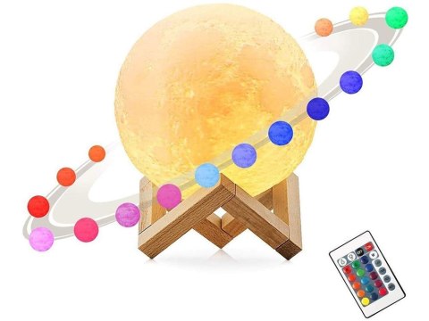 Lampka nocna księżyc kolorowa rgb usb akumulator Lampka nocna księżyc kolorowa rgb usb akumulator