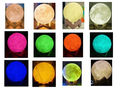 Lampka nocna księżyc kolorowa rgb usb akumulator Lampka nocna księżyc kolorowa rgb usb akumulator