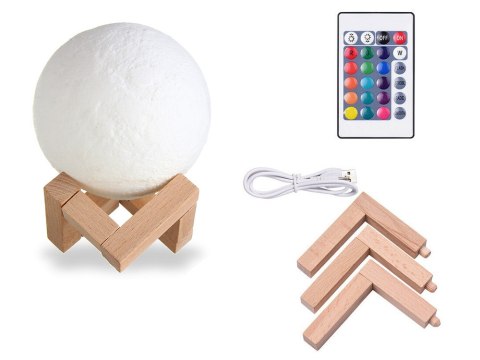 Lampka nocna księżyc kolorowa rgb usb akumulator Lampka nocna księżyc kolorowa rgb usb akumulator